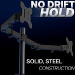 VIVO Dual Monitor Adjustable Desk Mount, Black