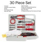 30-Piece Emergency Car Kit with Jumper Cables