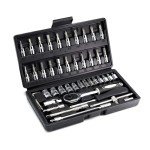 46PCS Metric Socket Set with Ratchet Wrench