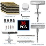 CKAuto 36-Piece Heavy Duty Tire Repair Kit