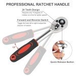 46PCS Socket and Ratchet Wrench Kit for Cars