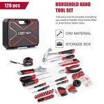 128-Piece Home Repair Tool Set with Toolbox