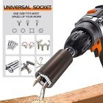 Universal Grip Socket Tool with Power Drill Adapter