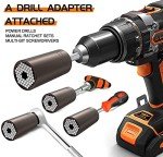 Universal Grip Socket Tool with Power Drill Adapter