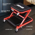 36" 2-in-1 Rolling Car Creeper and Seat