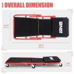 36" 2-in-1 Rolling Car Creeper and Seat