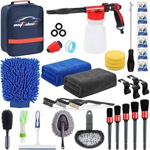 33-Piece Car Wash Detailing Kit with Foam Gun