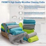 FIXSMITH Pack of 50 Microfiber Cleaning Cloths