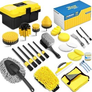 30PCS Car Detailing Brush Kit with Toolbox