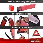 Emergency Warning Triangles for Vehicle Safety - 3-Pack