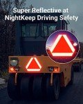 SWEETAPRIL Reflective Slow Moving Vehicle Sign