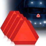 Reflective Safety Triangle Sign for Golf Carts - 4 Pcs
