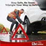 Reflective Warning Triangles with Carrying Case – 3-Pack