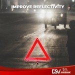 Reflective Warning Triangles with Carrying Case – 3-Pack