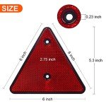 2-Pack Reflective Safety Warning Triangle Signs