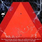 Reflective Safety Triangle Sign for Golf Carts - 4 Pcs