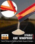 3-Pack Foldable Safety Reflective Warning Triangles