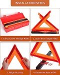 3 Pack Foldable Warning Reflective Triangles