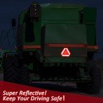 Reflective Safety Triangle Sign for Golf Carts - 4 Pcs