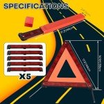 5 Pack Reflective Emergency Safety Triangle Kit