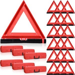Foldable Emergency Reflective Warning Triangle Set