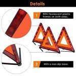 FLK Tech Foldable Reflective Safety Triangle Kit