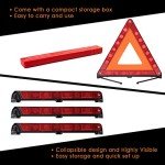 FLK Tech Foldable Reflective Safety Triangle Kit