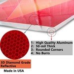 Reflective Safety Sign for Golf Carts