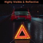 FLK Tech Foldable Reflective Safety Triangle Kit