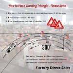 Bigetaige DOT Approved Reflective Warning Triangle Kit