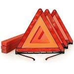 Foldable Reflective Warning Triangles - 3 Pack