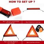 Foldable Reflective Warning Triangles - 3 Pack