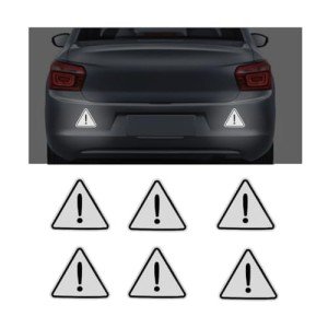 6PCS Reflective Car Safety Triangle Stickers