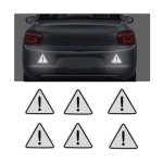 6PCS Reflective Car Safety Triangle Stickers