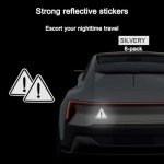 6PCS Reflective Car Safety Triangle Stickers