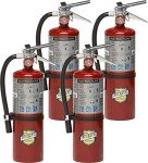 4-Pack Buckeye 10914 ABC Dry Chemical Fire Extinguishers
