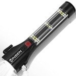 SINSEN Solar Rechargeable Car Safety Hammer Flashlight