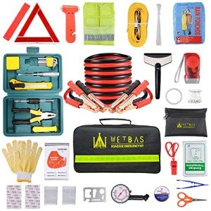 Emergency Car Roadside Assistance Kit with Jumper Cables