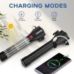 SINSEN Solar Rechargeable Car Safety Hammer Flashlight