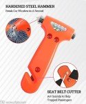 Zlirfy 3-in-1 Car Safety Hammer Escape Tool