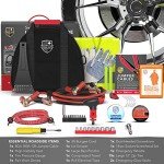 Survival Car Emergency Kit with First Aid & Jumper Cables