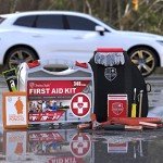 Survival Car Emergency Kit with First Aid & Jumper Cables
