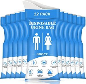 DIBBATU 12 Pack Portable Urine Bags for Travel