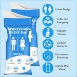 DIBBATU 12 Pack Portable Urine Bags for Travel