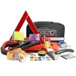 Car Roadside Emergency Kit with Jumper Cables & Tools