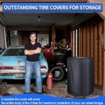 Durable Waterproof Tire Covers for Storage - 4 Tires