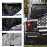 Vintage American Flag Spare Tire Cover - Waterproof