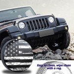 Vintage American Flag Spare Tire Cover - Waterproof