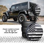 Vintage American Flag Spare Tire Cover - Waterproof