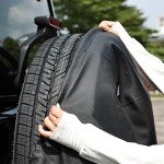 Moonet Black PVC Leather Spare Tire Cover 27-29